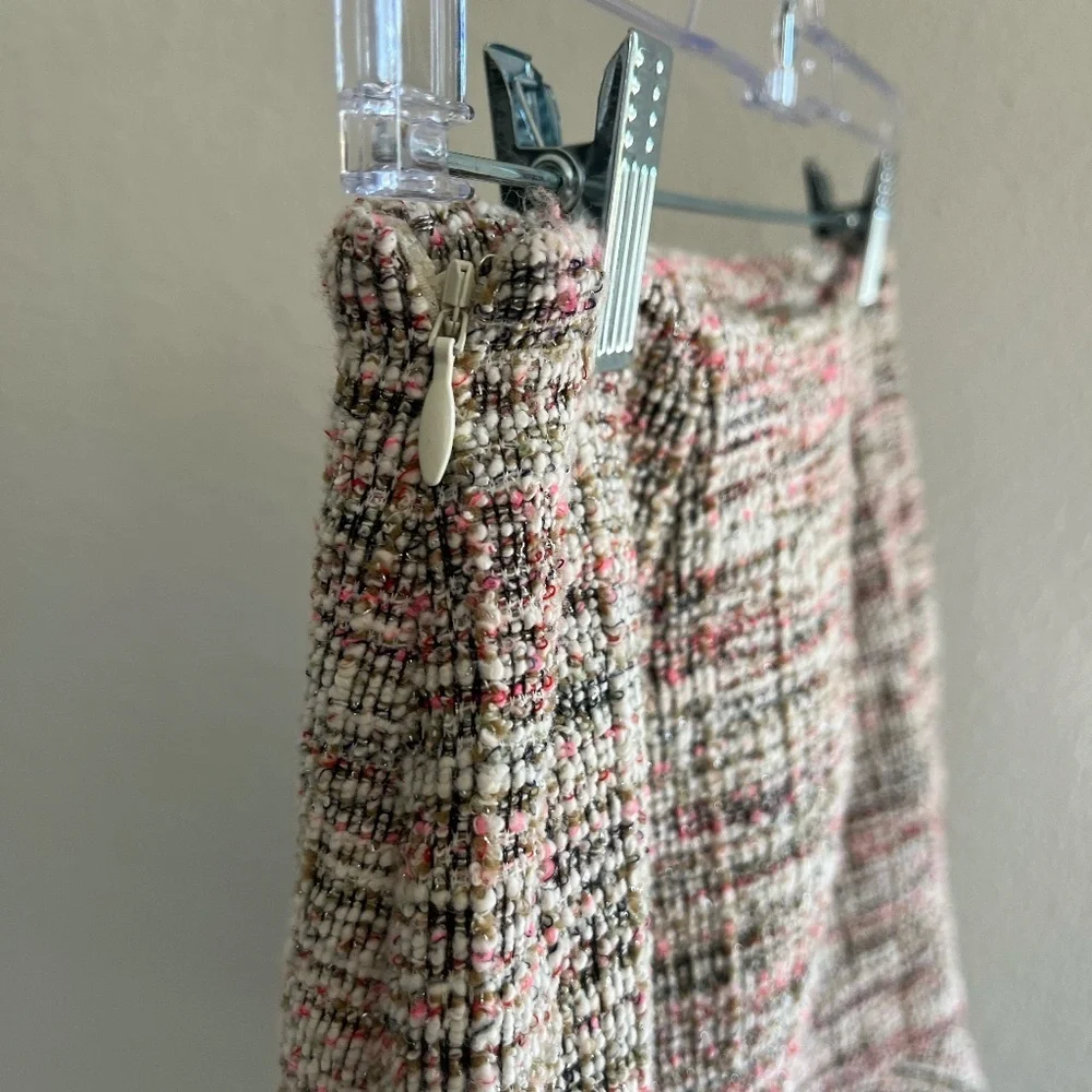 LOVERS + FRIENDS | Classic Old Money Catania Ruffle Tweed Mini Skirt | Size XS - Picture 4 of 9